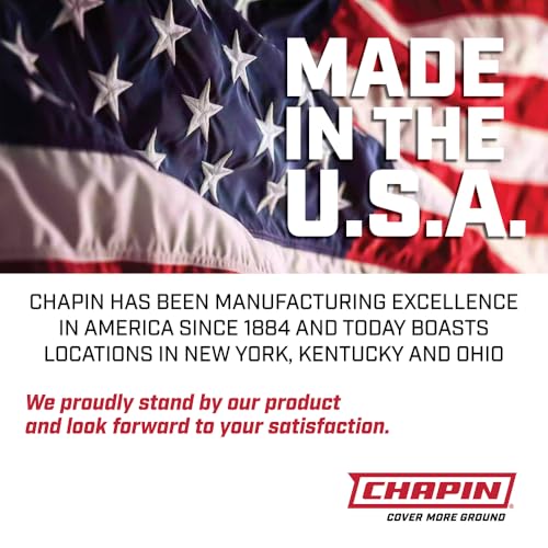 CHAPIN 3.5-Gallon Industrial Sprayer Built for Concrete & Construction Use | Tri-Poxy steel tank, chemical-resistant seals, high volume brass pump and componentry for professional applications