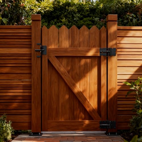 skysen Carbon Steel Vinyl Wood Fence Post Mount Gate Latch(2066-cs-p)