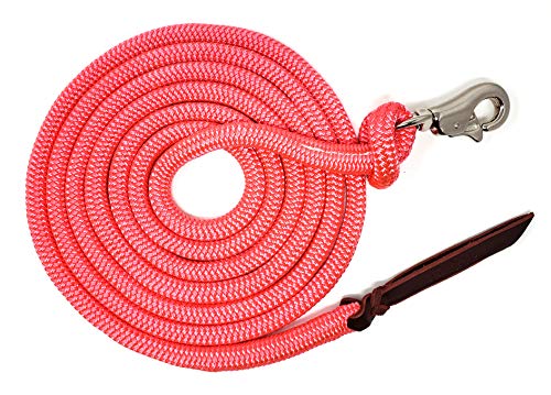12FT Lead Rope with NP Snap - color: Pink, size: 12 ft. Nickel Trigger Snap