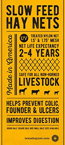 Texas Haynet - Durable Round Bale Feeder for Horses - UV Resistant Nylon Net (2 Pack) - size: 2 Pack