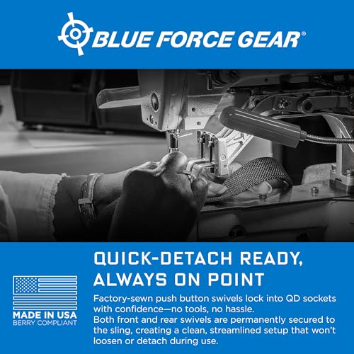Blue Force Gear Vickers Padded Sling with Push Button QD Swivels - style: Black