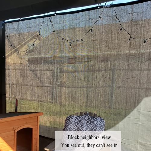 8X25 Ft Shade Cloth for Patio, 90% UV Block, 200GSM Sunshade Fabric | Heavy Duty Breathable Gray Sun Shade Cover Screen with Grommets for Outdoor, Pergola, Garden, Deck, Porch, Backyard - size: 8X25 FT