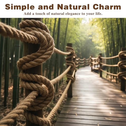 1 1/2 Inch x 50ft Jute Rope Natural Thick Heavy Hemp Rope Nautical Ropes Twisted Manila Rope for Crafts, Climbing, Bundling,Anchor, Hammock, Nautical, Cat Scratching Post, Tug of War, Decorate - size: 1 1/2 Inch x 50 Feet