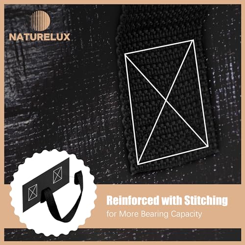 NATURELUX Heavy Duty Moving Bags with Backpack Straps and Strong Handles, Alternative to Moving Boxes and Storage Totes for Dorm Room Essentials, 6 Pack, Black - color: Black, size: 93 L - 6 pcs - Backpack