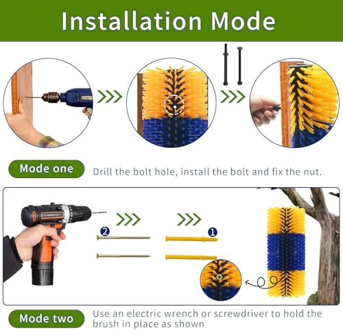2/4PCS Livestock Massage Brush, Horse Cow Goat Pet GroomingTools | Durable livestock massage brush with 8 screws, ideal for horses, cows and goats grooming, cleaning - size: 4pack