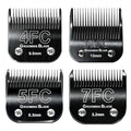 4FC+5FC+7FC+3-3/4FC Detachable Dog Grooming Blades, Compatible with Andis, Oster A5, Wahl KM10 Series Clippers, Cut Length 3.2mm-13mm, Black - size: 3-3/4FC+4FC+5FC+7FC