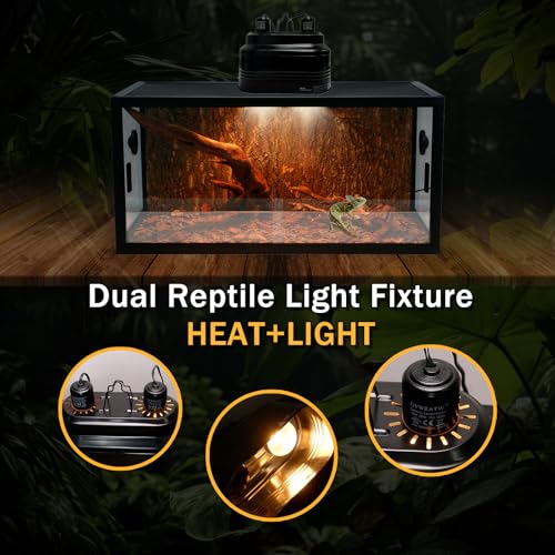 Reptile lamp, Maximum 160W Each Reptile hot lamp Comes with a Separate Switch, Suitable for Lizards, Turtles, Snakes, and Amphibians.