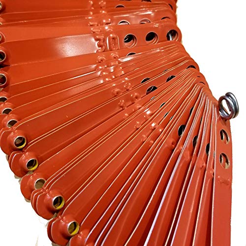 Pinnon Hatch Farms Numbered Aluminum Leg Bands, 100, Orange | Three Holes for Sizing - color: Orange