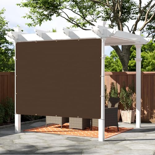SUNNY GUARD 90% Shade Cloth 6x12 FT with Grommets, Mocha | Sun Shade Screen Fabric Shade Cover Tarp with Grommets for Pergola, Backyard & Garden, Durable HDPE, Custom Sizes - color: Brown, size: 0 6'×1 2'