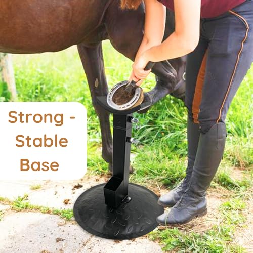 ZIRAO Farrier Stand, Adjustable Farrier Stand for Horses, Heavy-Duty Hoof Stand with Non-Slip Base for Hoof Care and Shoeing, Essential Farrier Tools for Horses