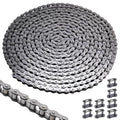 #41 Roller Chain 20 Feet for Electric Gate Openers with 8 Connecting Links, Carbon Steel Chains for Automatic Sliding Gate Opener Operator Garage Hanger Door Go Karts ATVs Dirt Bikes - size: 20 Feet
