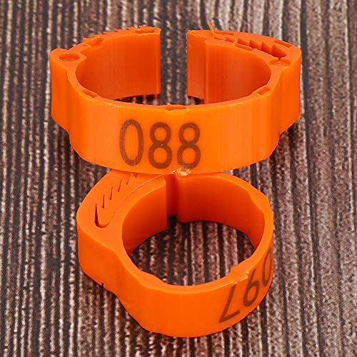 GLOGLOW Chicken Leg Rings 100PCS, 0.7-0.9 Inch Adjustable Poultry Identification Bands, Durable Plastic Foot for Chicken Ducks Geese