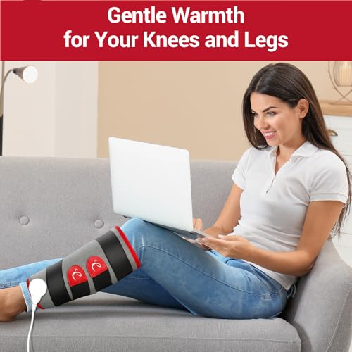 Comfytemp Leg Heating Pad, Wearable Heat Wrap for Knee/Thigh/Calf (L/XL) | FSA Eligible HSA Approved Electric Heated Pad for Legs/Arm/Hamstring Soothing Warmth, Birthday Gifts for Women Man Mom Dad - size: Large