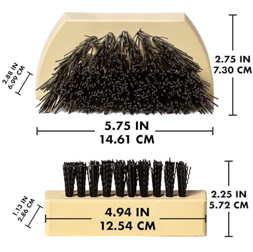 JobSite Replacement Brushes - 2 Side & 2 Bottom Boot Scraper Brushes - Compatible Original & Extra Wide Boot Scrubbers