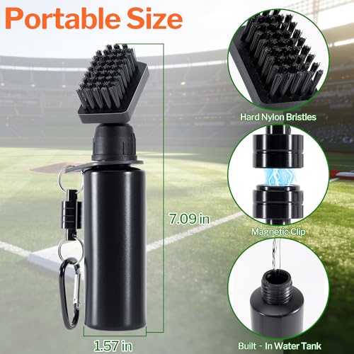 Belongtous Shoe & Boot Cleaner Brush, Portable Magnetic Water Spray Cleat Cleaning Brush, Stiff Nylon Bristles Detachable Kit for Soccer Cleats, Golf Shoes, Baseball Cleats & Hiking Boots