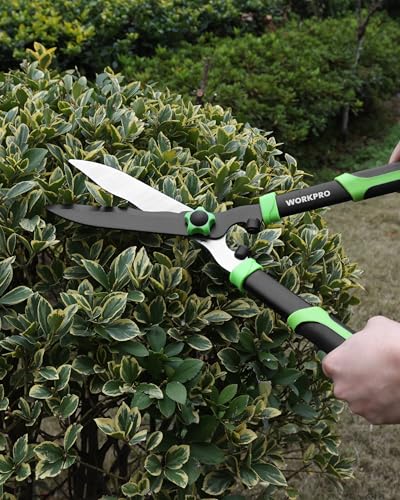 WORKPRO 3-Piece Garden Shears Set, Heavy-Duty Gardening Clippers | Includes 20” Hedge Shear, 24” Anvil Lopper & 8” Pruning Shear, with Sharp Blade, Comfort Grip for Branch, Shrub, and Hedge - size: 3PCS - Garden Shears Set