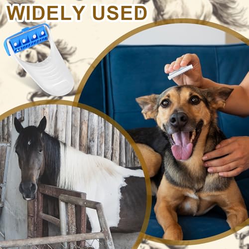 48 Pcs Horse Clippers Horse Grooming Razor Disposable Grooming Razor Horse Trimmer Shaver Kit Fit for Horse Dog, White&Blue