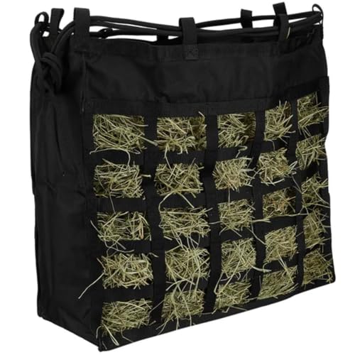 Professional's Choice Scratch Free Hay Bag | Slow Feed Horse Hay Holder - color: Black
