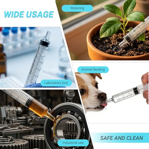 10 Pack 3ml Syringe with Cap, ANCKNE Disposable Syringes for liquid, Colostrum Syringes, No Needle for Pet Feeding, Scientific Labs, Measuring Liquids, Oil & Glue Dispenser - size: New-3ml Syringes-10Pcs