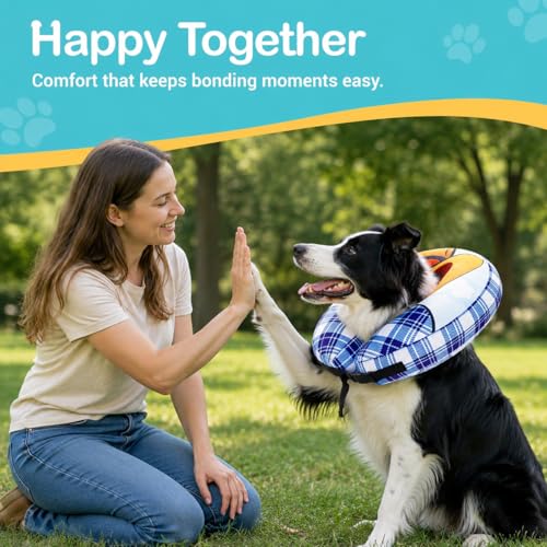 Avont Inflatable Cowboy Dog Cone Collar, Soft Recovery E-Collar | XL: Neck 18.0-21.6", Width 5.9". Soft inflatable donut, washable cover, stops licking & scratching - size: XL(Neck 18"-21.6")