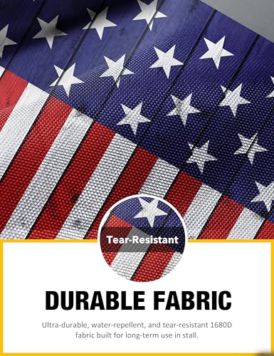 Harrison Howard Horse Stall Guard with Adjustable Straps and Sturdy Spring Hooks Included Aisle Guard Stall Guard for Horses,US Flag - color: US Flag