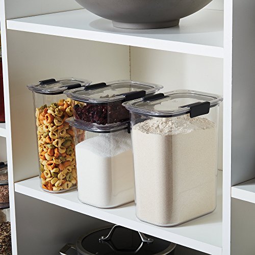 Rubbermaid Brilliance Pantry Food Storage Container Set, BPA-Free, Airtight & Leak-Proof, Clear, 8-Piece, Dishwasher Safe - size: Assorted Sizes (8-Piece, Small)