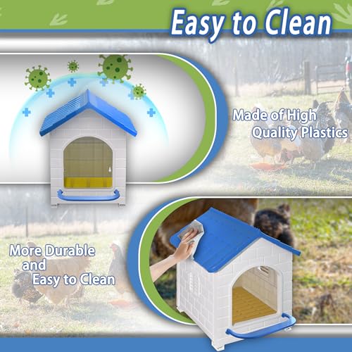 Chicken Nesting Box for Laying Eggs 1/2/3 Pack Large Easy to Assemble Hen Plastic Nesting Box with Washable Nesting Pad for Chicken Coop Wall or Ground Mounted (1 Pack) - size: 1 Pack