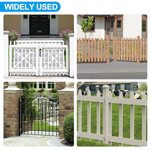 Wall Mount Gate Hinges with 5/8 Hinge Pin,Gate Hinges Heavy Duty for Farm Gates,Chain Link Fence Gate Hinge,Capacity up to 600lbs(Screws Not Included)- 2Pack (4pcs) - size: 2 Pack (4 pcs)