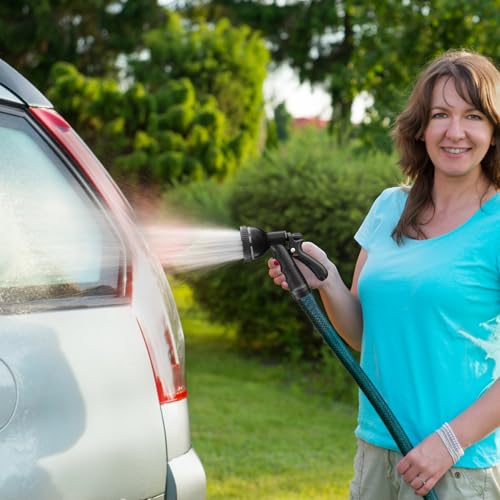 Besiter Garden Hose Nozzle Sprayer: 10 Watering Patterns Spray Nozzles Heavy Duty Hose Head Hose Attachment - color: Black