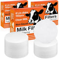 Hahafelt 450 Pack Milk Filter Discs for Raw Milk Strainer, 6-1/2 in Od Quick Flow Non-gauze Replacement Filter Discs for Strainer