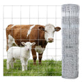 Cattle Panel 4ft x 165ft 14 Gauge Heavy Duty Galvanized Woven Wire Fence | 12 Gauge Border 8in to 3.5in Mesh for Goat Sheep Deer Horse Livestock Fencing Yard Garden Field Agricultural Farm Ranch fence - size: 14ga 4x165ft