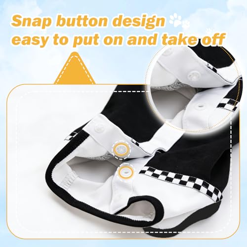 Dog Surgical Suit - Recovery Onesie for Dogs After Surgery, Spayed Female/Male Puppy, Breathable Anti-Lick Clothes, Alternative to Cone(Black and White-XXS) - color: black and white, size: XX-Small