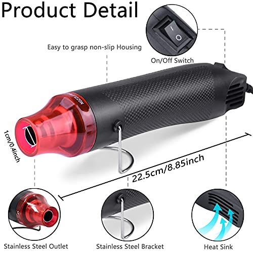 Heat Shrink Tubing Kit - 2:1 Shrink Ratio,328Pcs Wire Shrink Wrap Tubing and 300W Mini Heat Gun - for Shrink Wrapping, Wire and Cable Repair, Hand Crafts