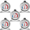 5 Pack Fridge Thermometer - Classic Series with Large Dial and Internal Temperature Gauge - Monitor and Maintain Perfect Temperature in Kitchen Refrigerator
