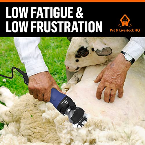 Sheep Shears Electric Clippers 2500RPM, 6-Speed Control - Heavy Duty Livestock Grooming Kit for Sheep, Goats, Alpacas, Llamas - Case, Low Vibration, 18.3ft Cord (1 Blade Included) - size: 1 Blade Included