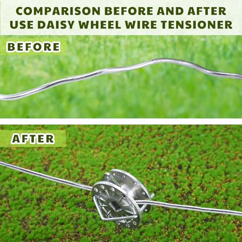 12 Pcs Fence Tightener Electric Wire Tensioner with 4mm Galvanized Pin, Heavy Duty Aluminum Rapid Inline Ratchet Strainer for Farm Ranch Orchard Post Repair | with 4mm Galvanized Pin, Heavy Duty Aluminum, Rapid Inline Ratchet Strainer, for Farm Ranch Orch