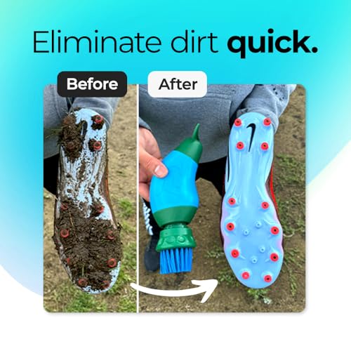 BootBuddy Cleat & Boot Cleaner Brush, Black | For Soccer Cleats, Golf Shoes, Baseball Cleats & Hiking Boots, Removes Mud, Dirt & Stains in Seconds