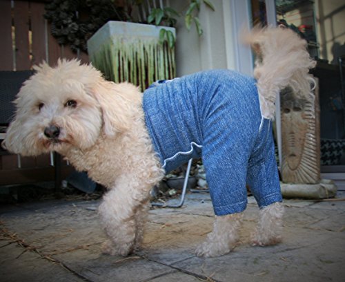 Original Dog Pants, E-Collar Alternative, Dog Diaper, Dog Pajamas, Medium Dog, Blue - color: Blue, size: Medium