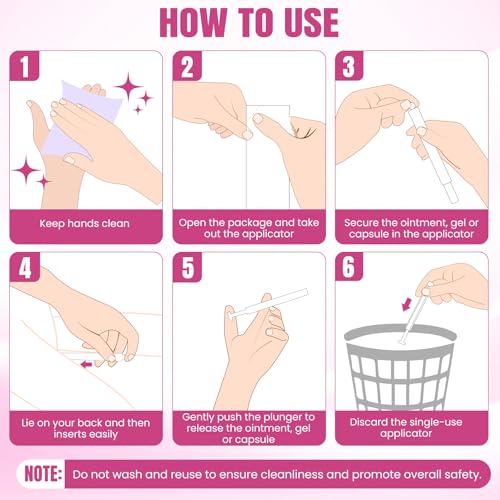 TENKAIWICK Vaginal Suppository Applicator 100Pk, Individually Wrapped, Soft Tip - style: 100 count (pack of 1)