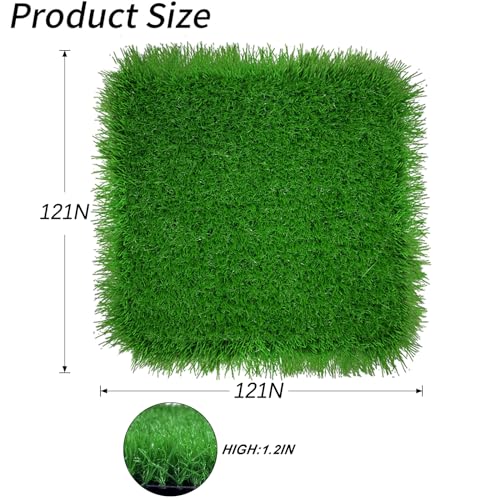 8 Pack 12"x12"x1.2" Chicken Nesting Pads for Laying Eggs, Washable Artificial Grass Carpet Synthetic Turf Mat Nest Box Bedding for Chicken Coop