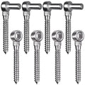 Insaga Cast 304 Stainless Steel Gate Hinges 4Pack Lag Screw Hinge for Farm M12 Hook and Eye Hinges, Partial Thread Gate Hinge Bolts for Wood Cattle Livestock Gate for Fence - color: M12 Hook and Eye Hinge-4Pair