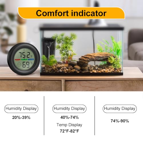 Digital Hygrometer Indoor Thermometer Humidity Meter | Room Temperature Hydrometer Monitor Gauge for 3D Printer, Home, Office, Greenhouse, Incubators