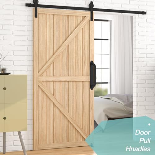 12'' Black Heavy Duty Metal Gate Handles 2 Pack, Outdoor Power Coated Modern Door Pull Hanlde for Fence Garden Patio Barn Door, Interior Closet Cabinets Door Pulls - size: 12 Inch