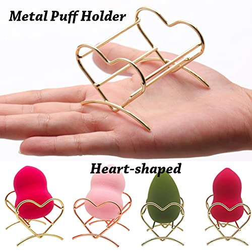 AKOAK 1 Pack Beauty Sponge Mixer Stand, Drying Rack for Cosmetic Puffs, Makeup Brush Finishing Rack Powder Puff Display Stand (Not Included Sponge, Rose Gold)