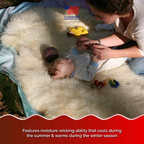 Medical Sheepskin Pelt Pads for Bedsores and Pressure Sores, Large Size (38” x 24” x 1”) | Large Size - size: Large (1 Count)
