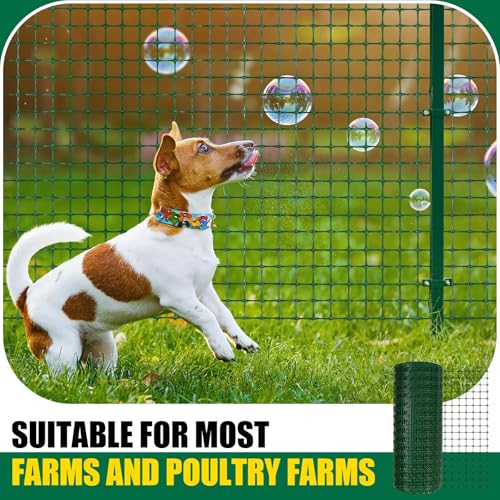 Preboun 4 x 164 ft Plastic Mesh Fence Plastic Safety Fence Roll Reusable Animal Construction Barrier Netting Temporary Pool Fencing Snow Fences for Construction Animal Garden Fencing(Green) - size: 4 x 164 ft