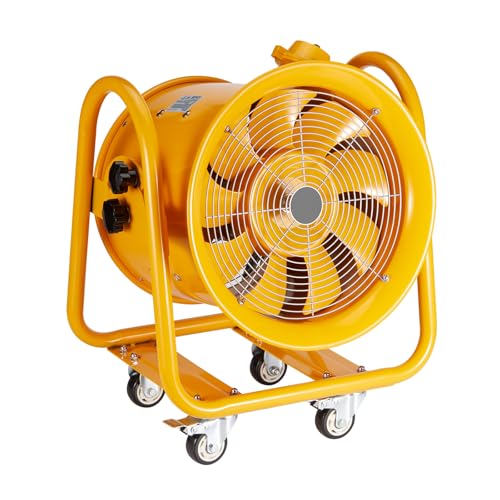 VEVOR Explosion Proof Fan 16 Inch, 350W 4240CFM, Industrial Portable Ventilator Blower/Exhaust with 9.8ft Light Cord -No Plug - size: 16 Inch
