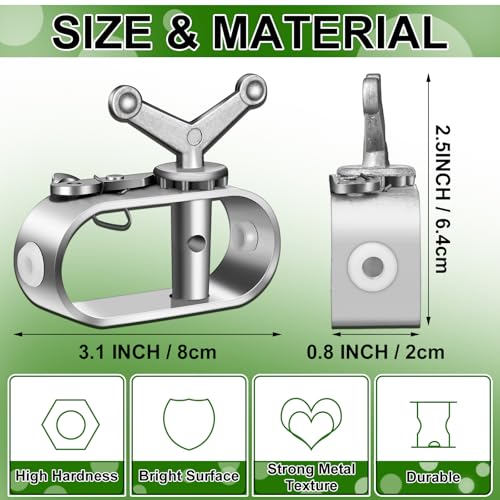 Yaocom 12 Pcs Electric Fence Wire Strainer Aluminum Wire Tensioner Heavy Duty Tensioner for Farm Electric Fence