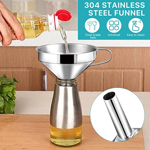 4 Pcs 200 Mesh Food Filter Strainer with 1 Pcs Funnel and Squeezing Rod, Reusable Ultra Fine Mesh Strainer for Filtering Juice Coffee Milk Honey, Kitchen Funnels for Filling Bottles