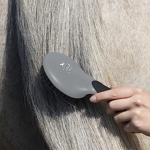 Harrison Howard Horse Mane and Tail Brush - Professional Grooming Brush, Equestrian Detangler, Non-Slip, Black - color: Black